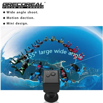 GRECOREAL SQ23 Brezžična Kamera, Wifi, Mini Cam 1080P HD Kamera Vodotesna Športna Akcija Night Vision Prostem Skrite TF kartica