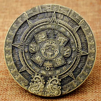 Mayan AZTEŠKI KOLEDAR spominkov napovedati priložnostnih kovancev umetniška zbirka darila priložnostnih kovancev zbirk zanimivo