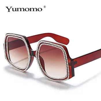 2020 Moda Nosorogovo Prevelik En Objektiv Nosorogovo sončna Očala Moški Ženske Retro Kristalno Geometrijske Vzorce sončna Očala UV400