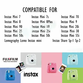 10 20 Listov Fujifilm Instax Mini 9 Filma white 3 cm Za FUJI Instant Polaroid Foto Kamere Mini 9 8 7s 70 90
