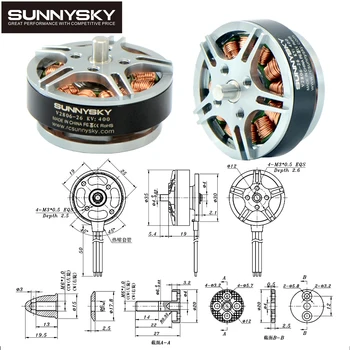 4pcs/veliko Sunnysky V2806 400KV/650KV disk motor za RC letal modela quadcopter multi-rotor brnenje dodatki