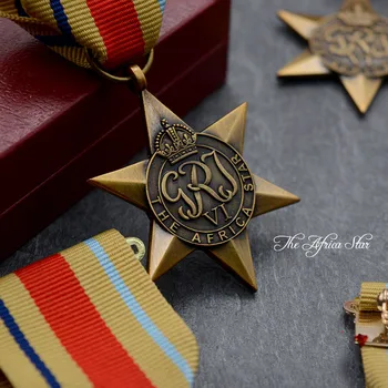 Združeno Kraljestvo v Severni Afriki, Montgomery Medaljo Afriška Zvezda Zaslužiš Medaljo GRI Georgius Rex Imperator VI Kovinski Značko Broška Pin