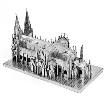 3D Puzzle Kovin, Sestavljanje Modela St. Patrick ' s Cathedral Model Kompleti DIY 3D Laser Cut Jigsaw Igrača Ustvarjalne igrače izobraževalne igrače