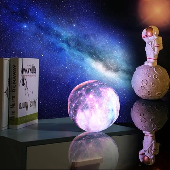 Nov Prihod 3D Tiskanja Zvezda, Luna Lučka Ustvarjalno Darilo Usb Led Nočna Lučka Galaxy Lučka Barvite Spremembe Dotik Doma Dekor Dropship