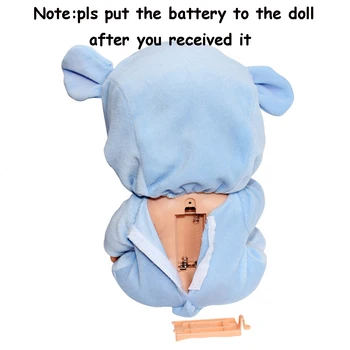 30 cm Električni Silikonski Pametna Igrača, Lutka za Dekle Darila Ne pocijepati Smeh Baby Doll Srčkan Živali Božična Darila za otroke