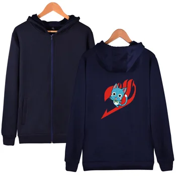 Anime Fairy Tail flis Jakna moški ženske plašči in jopiči dolg rokav plus velikost vrh zadrgo puloverji jopice ulične plašč