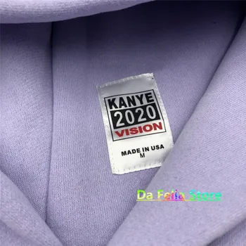 Svetloba Vijolično Sezona 6 Hoodie 2020 Kanye West Hoodies Oversize Bombaž Oblog Plus Žamet Sezone Serije Puloverji Solid Majica