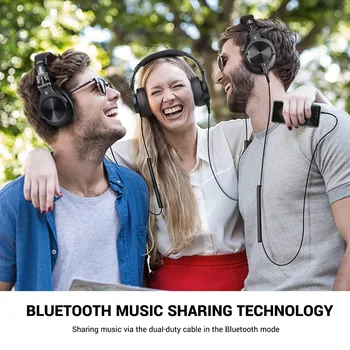 OneOdio Fusion Bluetooth5.0 v Uho Stereo Slušalke Žični/Brezžični Profesionalne studijske DJ Slušalke Motornih Snemanje Slušalke