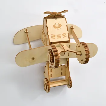 Lasersko Rezanje DIY Dvokrilec, Santa Claus Nosilec za Telefon, ki Stojijo Igrače 3D Lesene Puzzle Igrača Skupščine Lesa Obrti Kompleti za Otroke Otroci