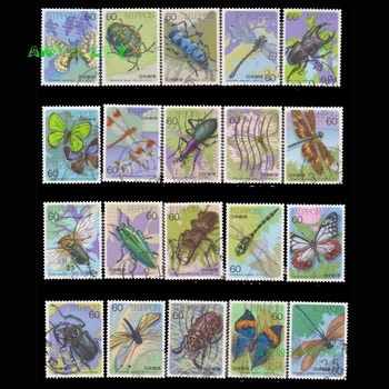 20 Kos /Nastavite Na Japonskem Uporabljajo Po Znamk Temo Insektov Graviranje Za Zbiranje 1986
