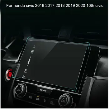 Avto dotik, GPS navigacija zaslon zaščitna kaljeno kaljeno film za honda civic 2016 2017 2018 2019 2020 10. civic