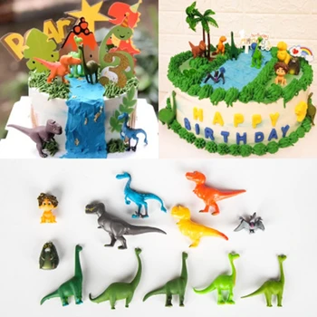 Dinozaver Torto Pokrivalo Jungle Safari Torta Dekor Happy Birthday Stranka Dekor Otroci Igrače Darila Dinozaver Birthday Boy Uslug Dino
