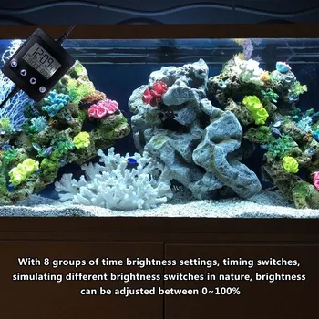 Aquarium LED Luči Krmilnik Modulator Fish Tank Lučka Digitalni Dimmer Vzhod Zahod Inteligentnimi Čas Zatemnitev Sistem
