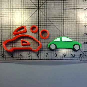 Avtodom Bug Avto Obliko Fondat Okrašena Cupcake Vrh modelček Meri Izdelan 3D Tiskanih Torto Plesni