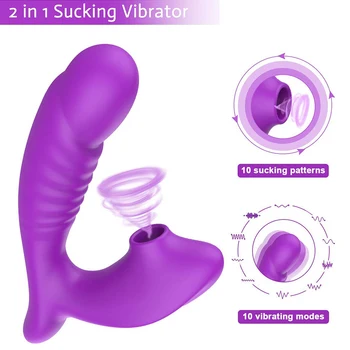 Sex igrače za ženske, Dildo, vibrator za ženske Sesanju Vibratorji G spot Klitoris Stimulacije Vibracije Jezika Ustni Nastavek Bedak Odraslih