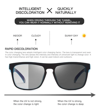 Novo Polarizirana Photochromic sončna Očala blagovne Znamke Design Moških Vožnje Spremenite Barvo sončne očala za Nočno gledanje Anti-Glare Vožnje Očala