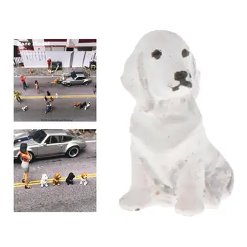 1:64 Obsega Ročno Poslikane Miniaturni Majhen Pes Žival Ulica Pokrajino Scenarij Diorama Model za Otroke Okraski