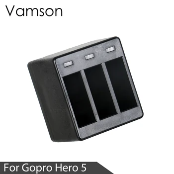 Vamson za GoPro Hero 8 7 6 5 3-Kanal Polnilnik Pribor Za Gopro Hero 8 7 6 5 delovanje Fotoaparata VP909