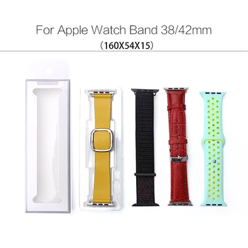20Pcs Preprost Prenosni Trak Pack Box Za Apple Watch Band Paket Polje 38/40/42/44 Serije Usnje Silikonski Najlon Milanese