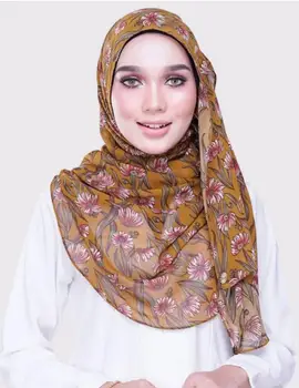 ženske natisnjeni cvjetnim šal mehurček šifon rute, šali, hidžab muslimanskih moda dolgo, ovijte glavo 28 barvo šal 180*73 cm