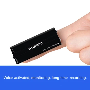Hyundai E100 mini dolgo časa Dictaphone glas, ki se aktivira diktafon posnetek MP3 predvajalnikom glasbe, u disk 3 v 1 brez svetlobe, prikrito snemanje