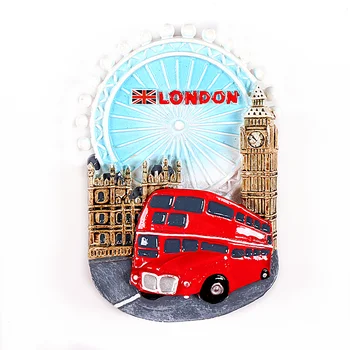 Ustvarjalne Hladilnik Svetu, London Turističnih Spominkov Medved Phone Booth Avtobus Točko Zgradbe 3D Hladilnik Magnet Nalepke za Dekoracijo