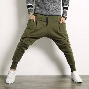 Čisto Nov Joggers Moda 2020 Pantalon Homme Priložnostne Spusti Mednožje Hip Hop Sweatpants Plus Velikost Ulične Hlače, Moške Hlače 5XL