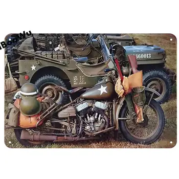 Motorno kolo Plakat Vintage Retro Kovinski Tin Plaketo Znaki Ploščo, Pub, Bar, Garaža Domače Stenski Dekor 20x30cm