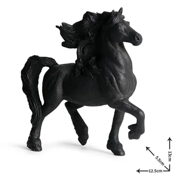Simulacija Črni Konj Živali Model Akcijskega Slika Simulacije Divje Živali figuric Zbiranje PVC Lepa Igrača, Otroci Darilo