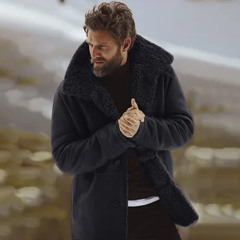 Zimske moške je nova moda windbreaker suknjič men ' s river toplino puhasto rjava jakna moška jakna moški volnene plašč