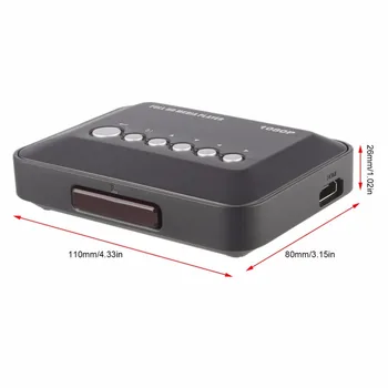 Kebidumei USB 2.0 1080P HD SD/MMC TV Videi SD, MMC, RMVB MP3 z IR Daljinski upravljalnik 5V 2A Multi TV USB HDMI Predvajalnik Polje