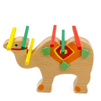 Montessori Otroci Igrače Izobraževalne Camel/Slon Uravnoteženje Blokov, Lesene Igrače Bukovega Lesa Ravnotežje Igre Bloki Darila Za Otroka