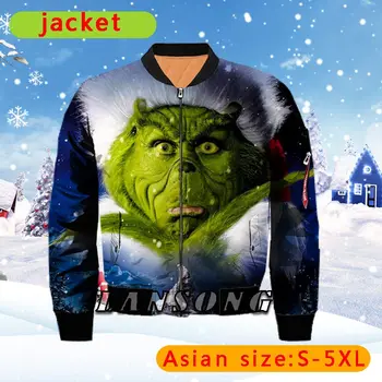 Božič grinch hoodie majica 3d tiskanja moških harajuku pulover, jakna smešno ulične hip hop sweatpants plus velikost oblačila