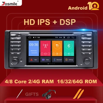 8 core, 4 GB, 64 G IPS DSP 1 Din Android 10 Avto DVD PREDVAJALNIK Za BMW X5 E53 GPS stereo avdio navigacija multimedia zaslon glavne enote