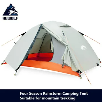 Hewolf Šotor strokovno prostem moški ženske dvojno plast, dvojni šotor področju oprema za taborjenje štirje letni časi rainstorm kampiranje šotor