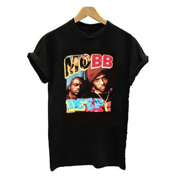 Mobb Deep Rap Tee Unisex Majica Festival Letnik Hip Hop Modo Queens Priložnostne Natisniti Moda Tee Majica