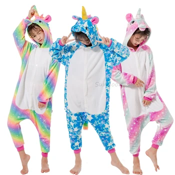 Otroci Pižame Kigurumi Dekleta Samorog Anime Panda Onesie Otroci Kopalke Fant Sleepwear Pozimi Baby Licorne Otroci Pižame