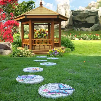 Vrt, travnik metulj odskočna deska villa dvorišče dekoracijo tlakovanje okrasni vrt krajine pedal Ting korak kamna