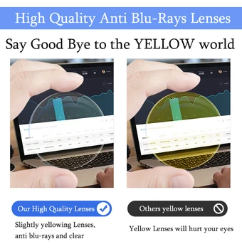 Retro Velik Krog Anti Modra Svetloba Očala Ženske Moški Gaming Računalnik Blu-Ray Blacking Optičnih Očal UV400 Kovinski Okvir Jasno Objektiv