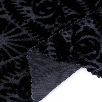 Pletene štiri način stretch izgorelosti žametne tkanine za šivanje DIY plesalka obleko in ženska moda in ženske