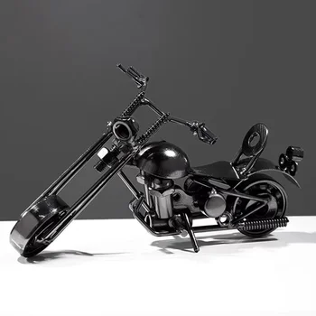 Motorno kolo, Retro Model Motor Bronasto Ročno Motornih Kovinski Okras Prop Vintage Doma Dekor Otrok Igrača 15 cm/16 Figur Železa Boy