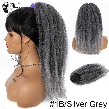 XISHIXIUHAIR 18 inch Afro Kinky Kodraste Čop Marley Pletenice Twist Hairpiece Kovrčav Sintetičnih Kvačkanje Lase Razširitve