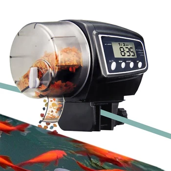 1pc Pametni Samodejni Ribe Napajalni Akvarij Napajalni Rezervoar Rib Auto Hranjenje Razpršilnik Z LCD Kaže Števec Akvarij Dodatki