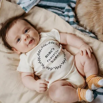 2020 Poletje Baby Pismo Natisnjeno Kratek Rokav Obleka, Novorojenčka Bombaž Jumpsuit Sunsuit Baby Fantje In Dekleta Obleke