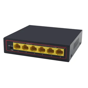 CCTV 4-Port 10/100M PoE Net Switch/Hub Power Over Ethernet PoE&Optičnega Prenosa Za IP Kamero Sistem, Omrežna Stikala