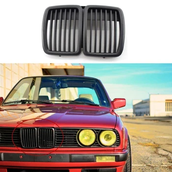 Sprednja Maska Zamenjava za BMW E30 3-Serije M3 Spredaj Kapuco Odbijača Žar Matte Black 1982-1994