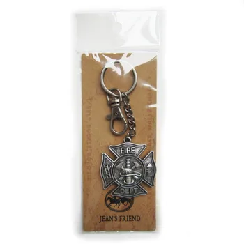 Vintage Silver Plated Gasilci Gasilska Ogenj Dept Čar Key Ring obeskom za ključe obesek za ključe-OC010SL