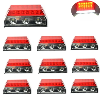 10Pcs 24V Tovornjak Priklopnika LED Lučka za Potrditev Strani Marker Luči Rdeča Rumena Modra Lučka Opozorilo