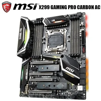 LGA 2066 MSI X299 GAMING PRO CARBON AC matična plošča Intel X299 Jedro X Prvotne Namizje MSI X299 Mainboard DDR4 CPU CoreX Uporablja