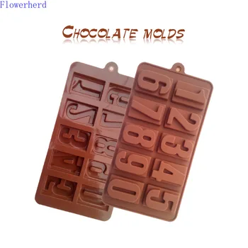New Vroče Prodajo 0-9 Arabske Številke, Čokolada Silikonski Kalup Jelly Plesni Fondat Torto Dekoracijo Orodje Torta Dekoraterstvo Orodja